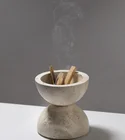 Stone Natural Stone Travertine Sphere Incense Holder Wood Marble Incense Burner