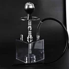Hookah Amazon Hot Selling High Grade Acrylic Square Shape Hookah With LED Light