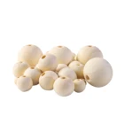 Wood Beads Hot Sale Classic Excellent Quality Different Size Natural Wood Color Beads Unfinished Necklace Elements