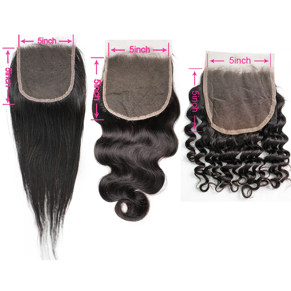 4*4 5*5 5*6 6*6 7*7 13*4 13*6 HD Film Thin Lace Frontal And Closure With Bleach Knots Prepluck Hairline