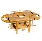 Table Tray Bamboo Picnic Table Fod Service Tray Food Desk Wine Bottle Tray Bed Tray