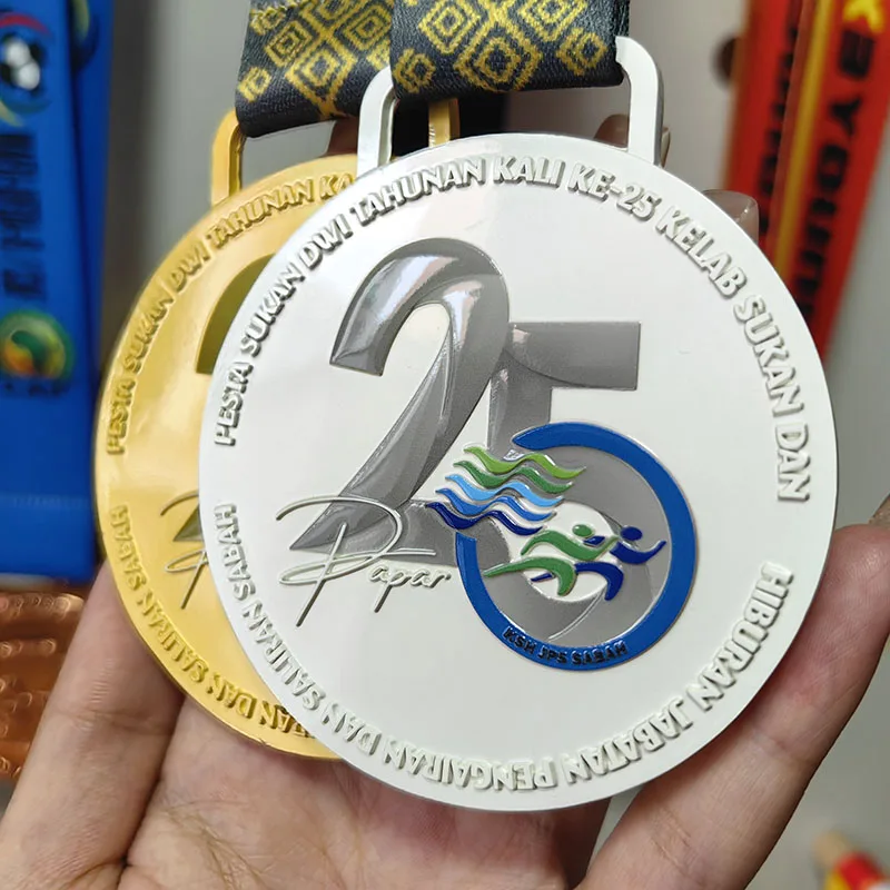 Custom Antique and Modern 3D Sports Medals Zinc Alloy 5K Marathon Football & Swimming Race Finisher Awards manufacture