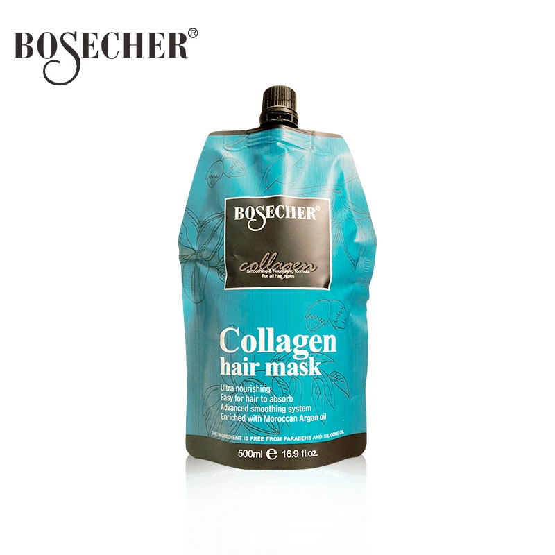 Bosecher branded collagen hair treatment as anti hair loss treatment natural moisturizing factor collagen hair mask
