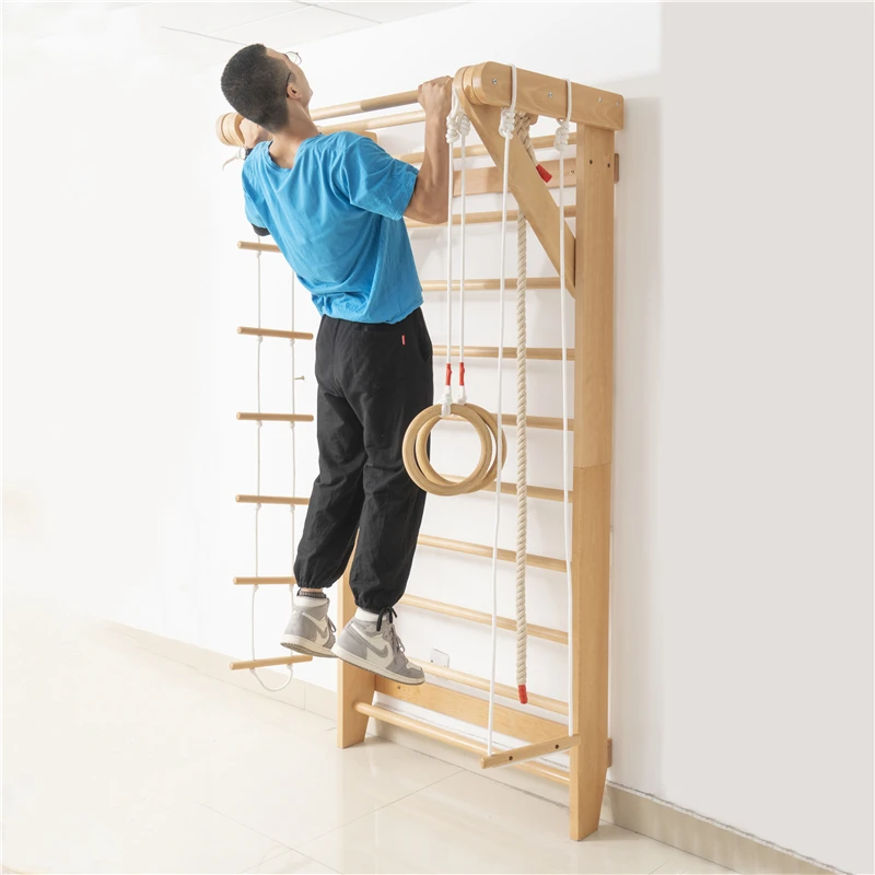 Physionics® Swedish Ladder Home Gym for kids and adults 80 x 195 x 14 cm Gymnastics Sporting Complex ca Gymnastic Wooden wall bars