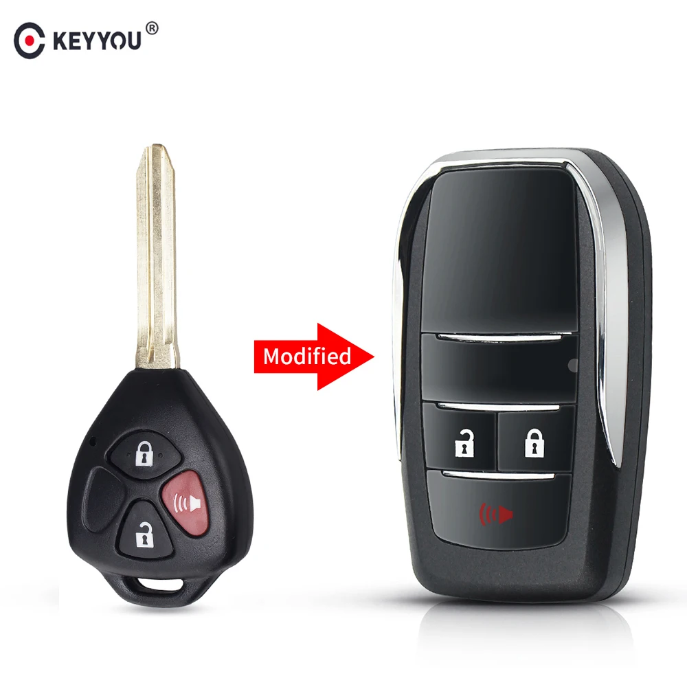 Just a Empty Key Shell, No Chips Inside WBOY New 3 Buttons Uncut Blank Remote Key Shell For Toyota Camry RAV4 Yaris Scion Tc Avalo