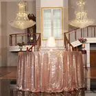 Wedding Decor Luxury Glitz Round Sequin Tablecloth Wedding Party Decor