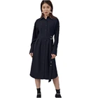 Shirt Dresses Women Casual High End Custom Casual Fashion Shirt Long Sleeved Belt Women Dress