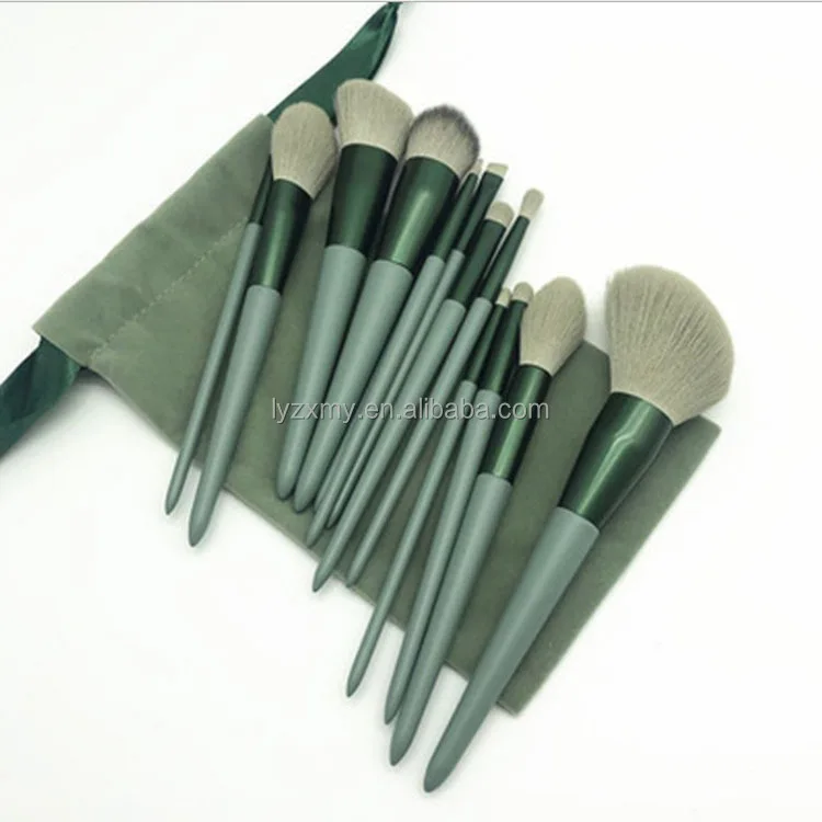 2023 custom logo makeup brush 13 pieces highlight powder blush makeup brushes set with bag sample dedicated brushes original