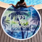 Beach Towel Beach Hot Selling Large Dry Quickly Microfiber Hawaii Round Beach Towel Custom Printing