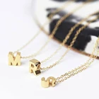 Love JUJIE Feminine 26 Letters Love Combination Pendant Necklace Stainless Steel Classic DIY Jewelry Necklace