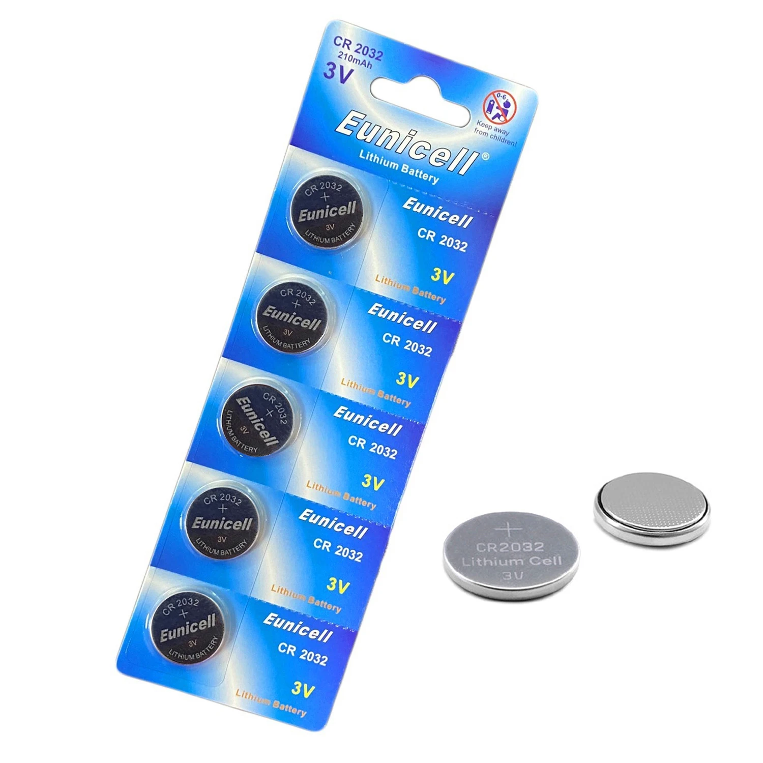 1 x Eunicell 3V Lithium Button Coin Cell Battery CR2016 CR2032 CR2025 Batteries 