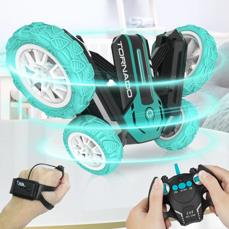 2.4G Remote Control Stunt Drift Car 360 Degree Rotating Rollover Torsion Rc Cars Double-Sided Stunt Vehiches Toys