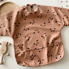 Baby Bibs Hot Sale Baby Sleeve Apron Unisex Toddler Infant Waterproof Smock Sleeve Bibs
