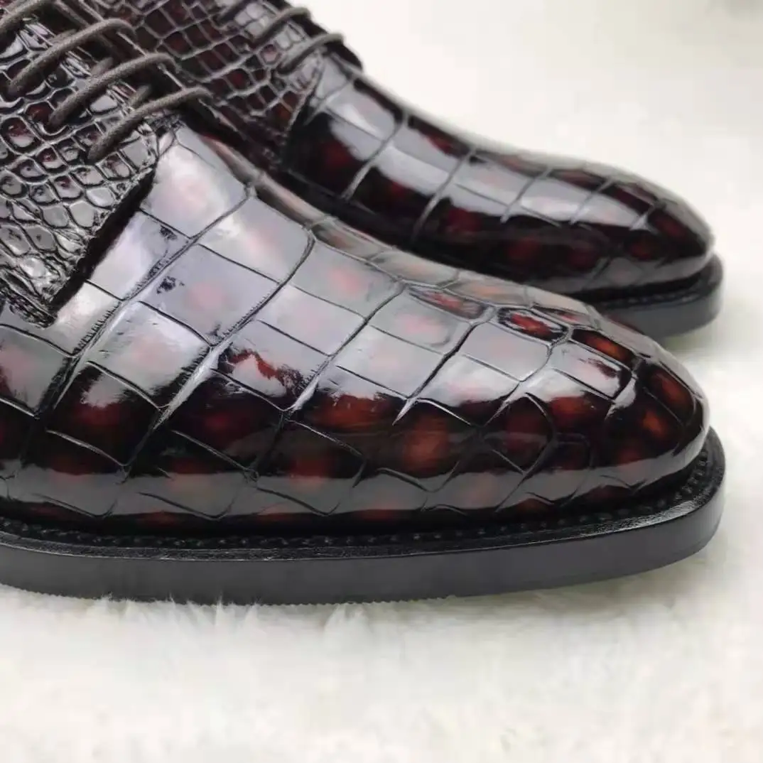 pure crocodile leather shoes