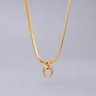 Pendant Jewelry New 18k Gold Stainless Steel Snake Pendant Necklace Moon Pendant Chain Necklace Jewelry
