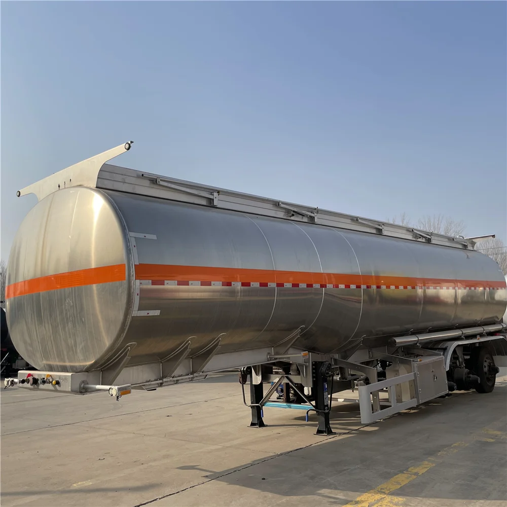 3 Axles 45000l Light Weight Fuel Tank Trailer Fuel Transport Tank