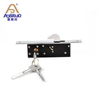 Aluminum Door Lock Sliding Door Lock Profile Lock Aluminum Sliding Latch Dead Door Profile Lock With Keys