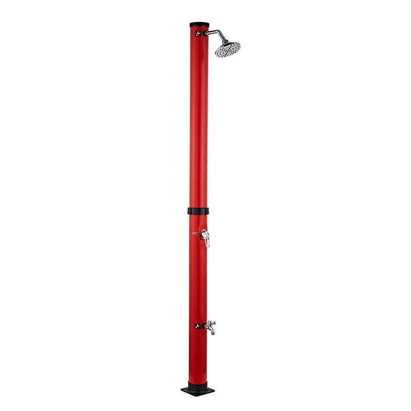 Red Shower Portable Outdoor Beach Solar Portable Shower Column