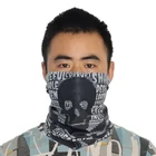 Skull Scarf Scarf Neck Gaiter Black Skull Halloween Scarf Bandana Breathable Hip Hop Neck Gaiter