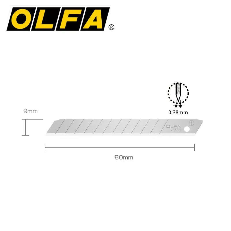 OLFA 9mm Snap Off Replacement Blades, 10 Blades AB-10 Rust & Corrosion Resistant Stainless Steel Utility... OL