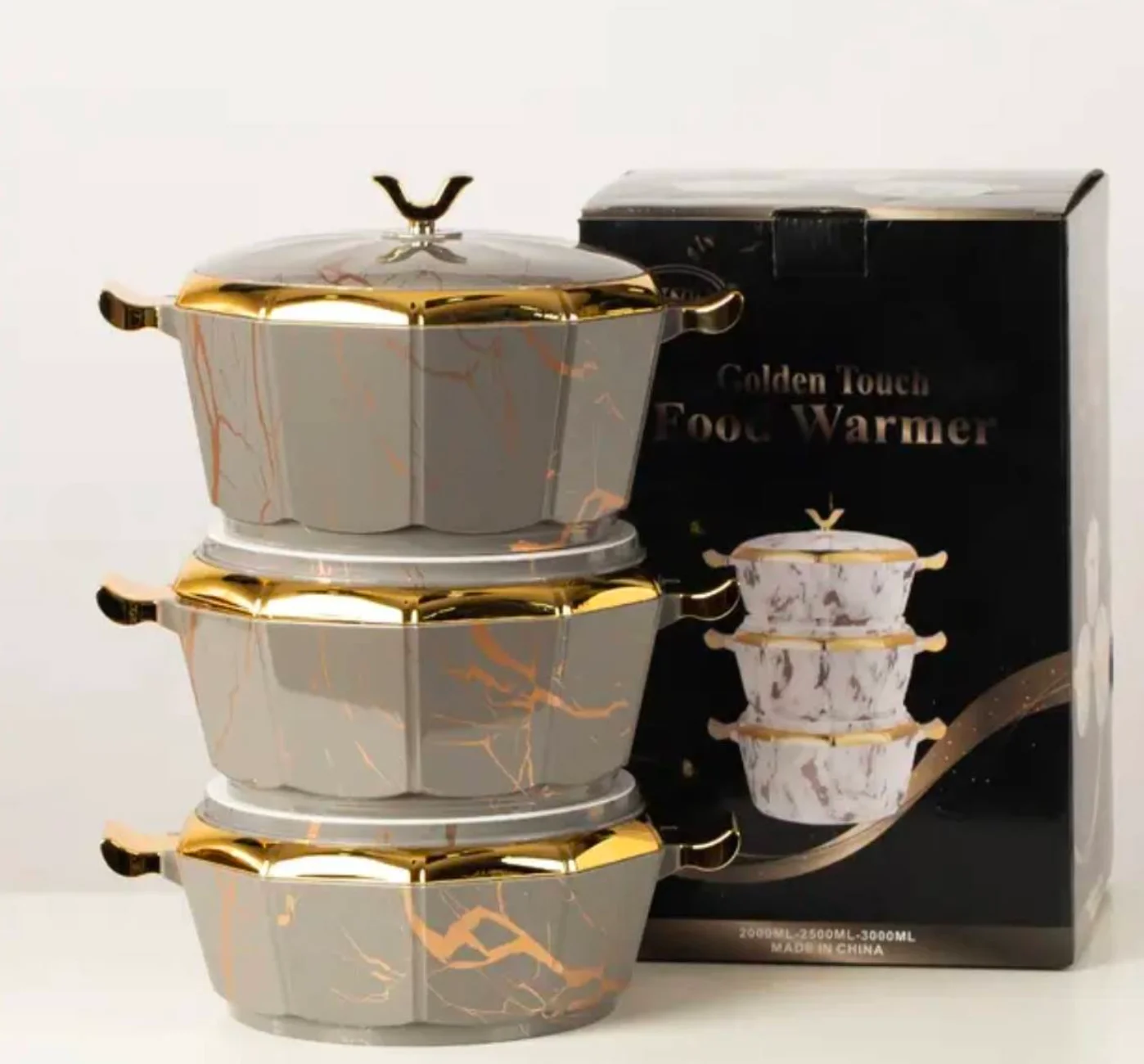 Muslim 's ramadan Taizhou manufacturer directly Double Wall Insulated Casseroles Hot Pot Casserole Set Kitchen Food Warmers
