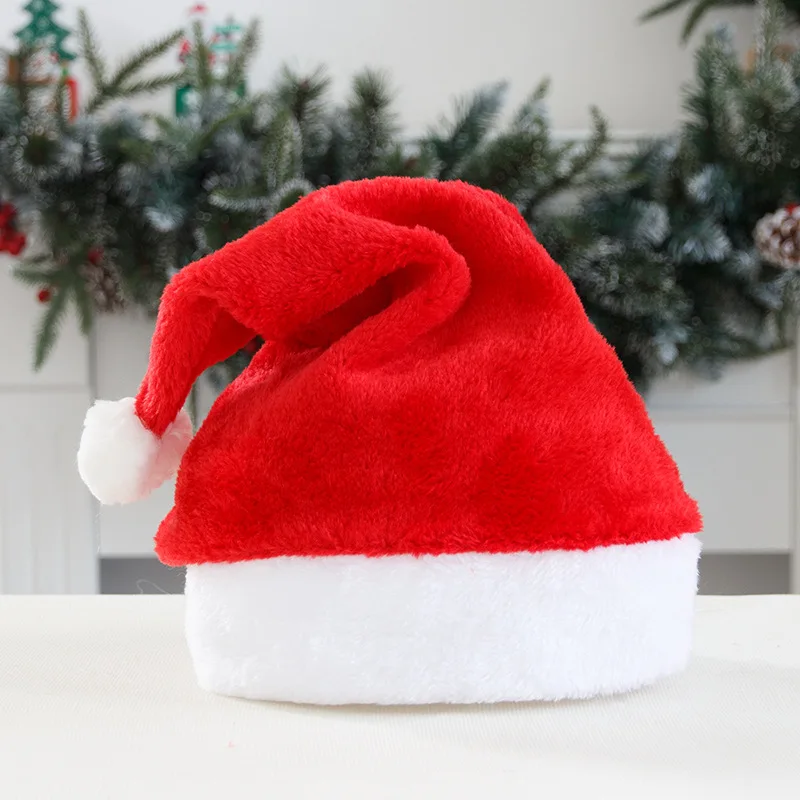 Cheap Stocked Good Quality Christmas Hat Xmas Party Hats Holiday for Adults Kids Unisex Santa Hat For Party Supplies