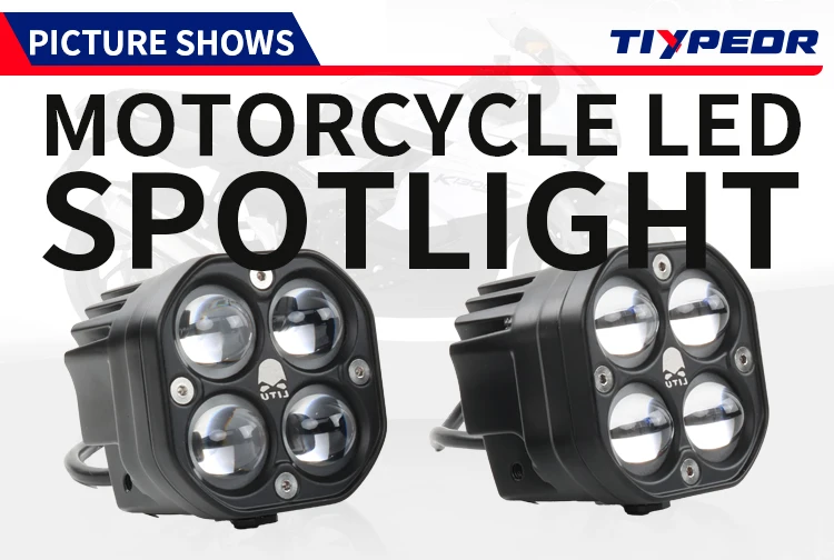 product tiypeor high power 3 inch 40w motorcycle led pod light off road truck tractor trailer bumperdual color spot beam driving lamp-3