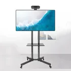 Tv Stand Lcd Mobile TV Stand With Wheels Heavy Duty Universal Rolling TV Cart Fits Most 32- 65 LED LCD TVs With Shelf