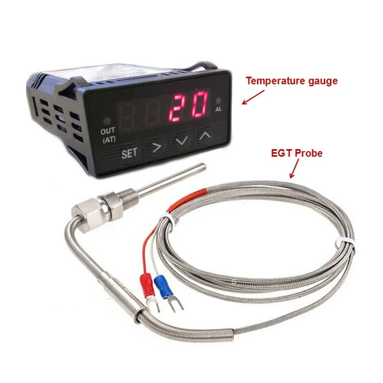 110℃ 12V Thermometer LED Digital Temperatur Anzeige Mit Sensor Sonde 50℃ 