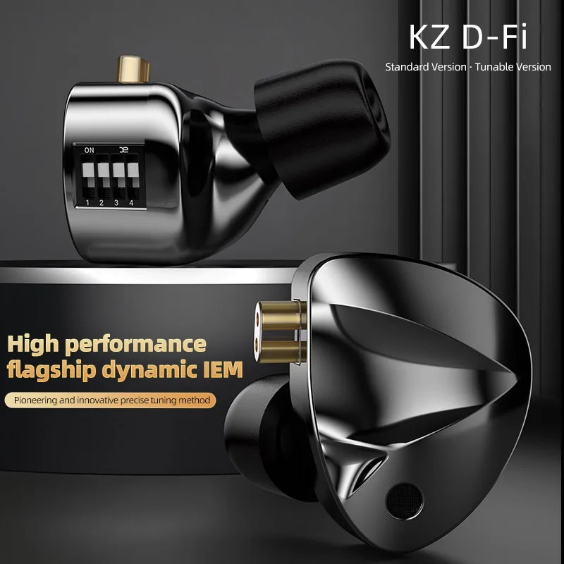 KZ D-Fi 1DD Dynamic In ear No Switch 3.5mm Wired Headphones Sport Earphone Music Playing Headset