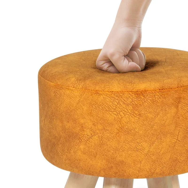 High quality modern round 4 leg footstool kids pouf stool