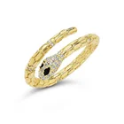 Adjustable Rings Rings Latest Design Gold Filled Dainty Textured Snake Adjustable Rings