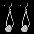 Hoop European Stylish Silver Plated Pierced Hoop Earring Set Chain Water Drop Earring Kit