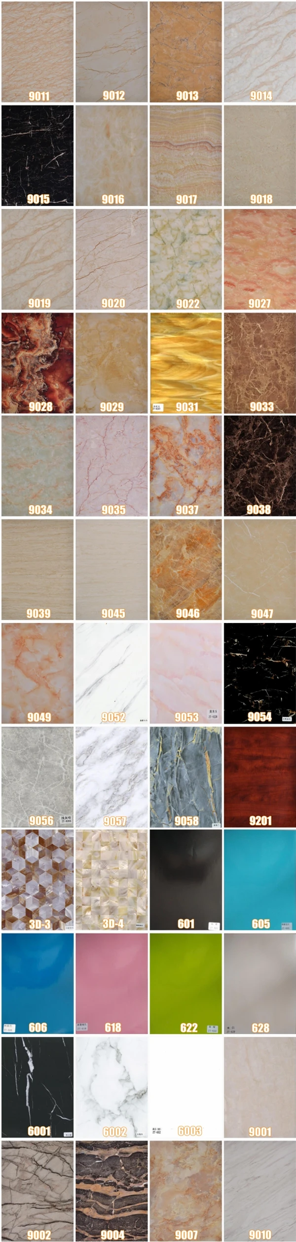 Modern Style Waterproof Marble Design Wall Decor Pvc Marble Uv Sheet