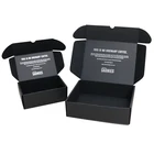 Black Box Custom Biodegradable Recyclable Black Paper Packaging Corrugated Mailer Box For Apparel Nail