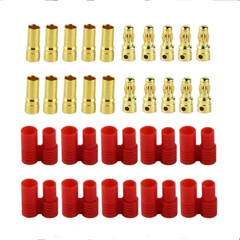 3.5mm 4mm Gold Plated HXT Connector With Red Houslna Plastic RC Adaptor Connector Plug For RC Battery