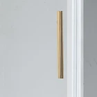 High Quality Hotel Frameless Golden Sliding 304 Stainless Steel Tempered Glass Indoor Bathroom Shower Door