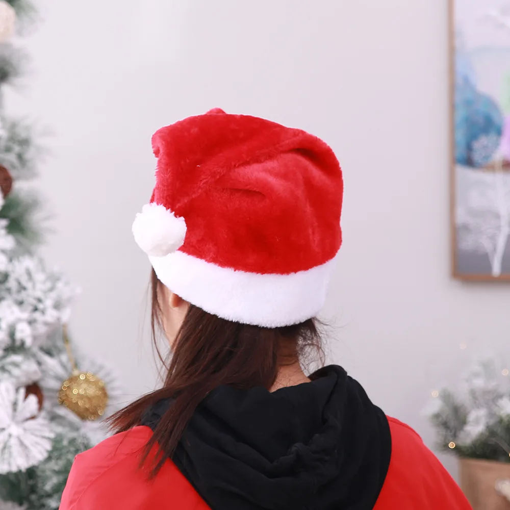 Cheap Stocked Good Quality Christmas Hat Xmas Party Hats Holiday for Adults Kids Unisex Santa Hat For Party Supplies