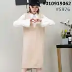 Long Woollen Coat Womens Cloth Plus Size Choice Sleeveless V Neck Coat
