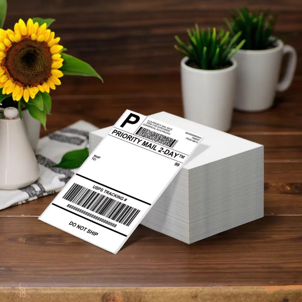 4x6 Thermal Shipping Label Thermal Labels Printer Stickers Logistic Mark Shipping Labels for Warehouse details
