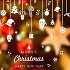 Christmas Custom Christmas Wallpaper Decoration PVC Waterproof Wholesale Printing Christmas Window Decal Stickers