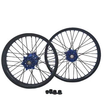 New Innovation Motocross Wheelset Black Rims And Blue Hubs With Aluminum Alloy