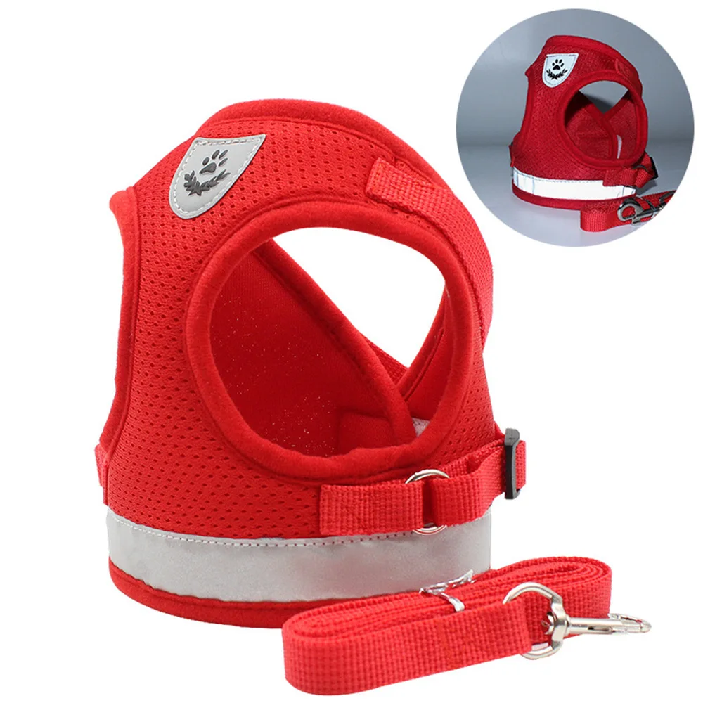 polyester dog leash in red colour