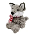 Animal New Pet Squeaky Set Wholesale High Quality Floppy Curly Hair Wild Wolf With Scarf Animal Stuffed Plush Toys
