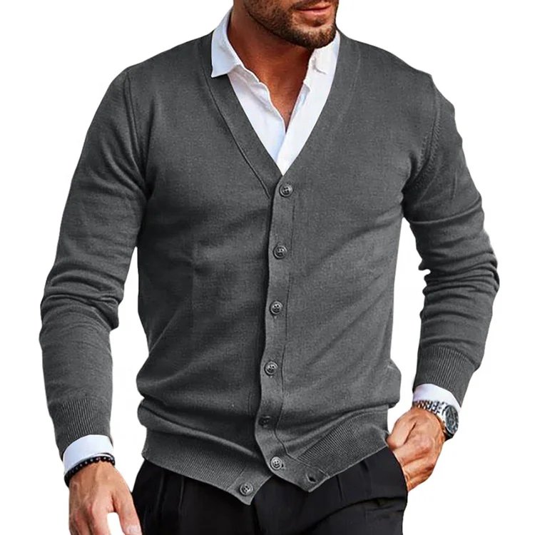 Suéter jersey de punto Sweater cuello redondo manga larga camisa ozonee mad/4370 caballeros 