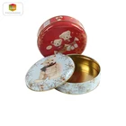 Biscuit Tin Box For Cookies Food Grade Custom Round Cookie Tin Can Wholesale Cake Tin Box For Biscuit Packaging