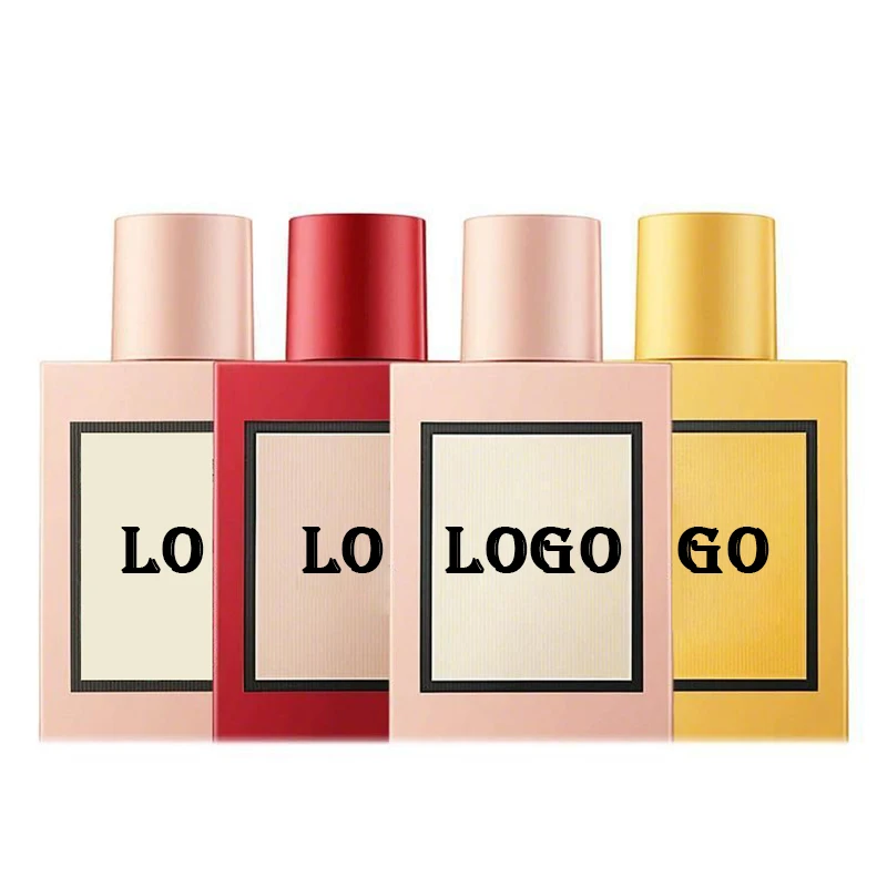 Luxury Style 50ml 100ml Flat Shape Glass Perfume Bottle With Lid Free Sample