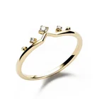 Gold Ring White Ring Good Quality Ring 925 Sterling Silver 14k Yellow Gold Band Ring In White Diamond Engagement Ring