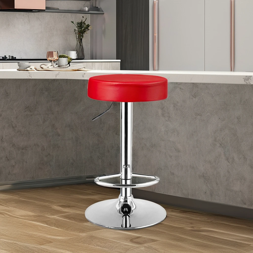 Cheap Swivel Bar Stool High Chair Nordic Style Restaurant Furniture Height Adjustable Modern Leather Counter Stools Bar Chairs