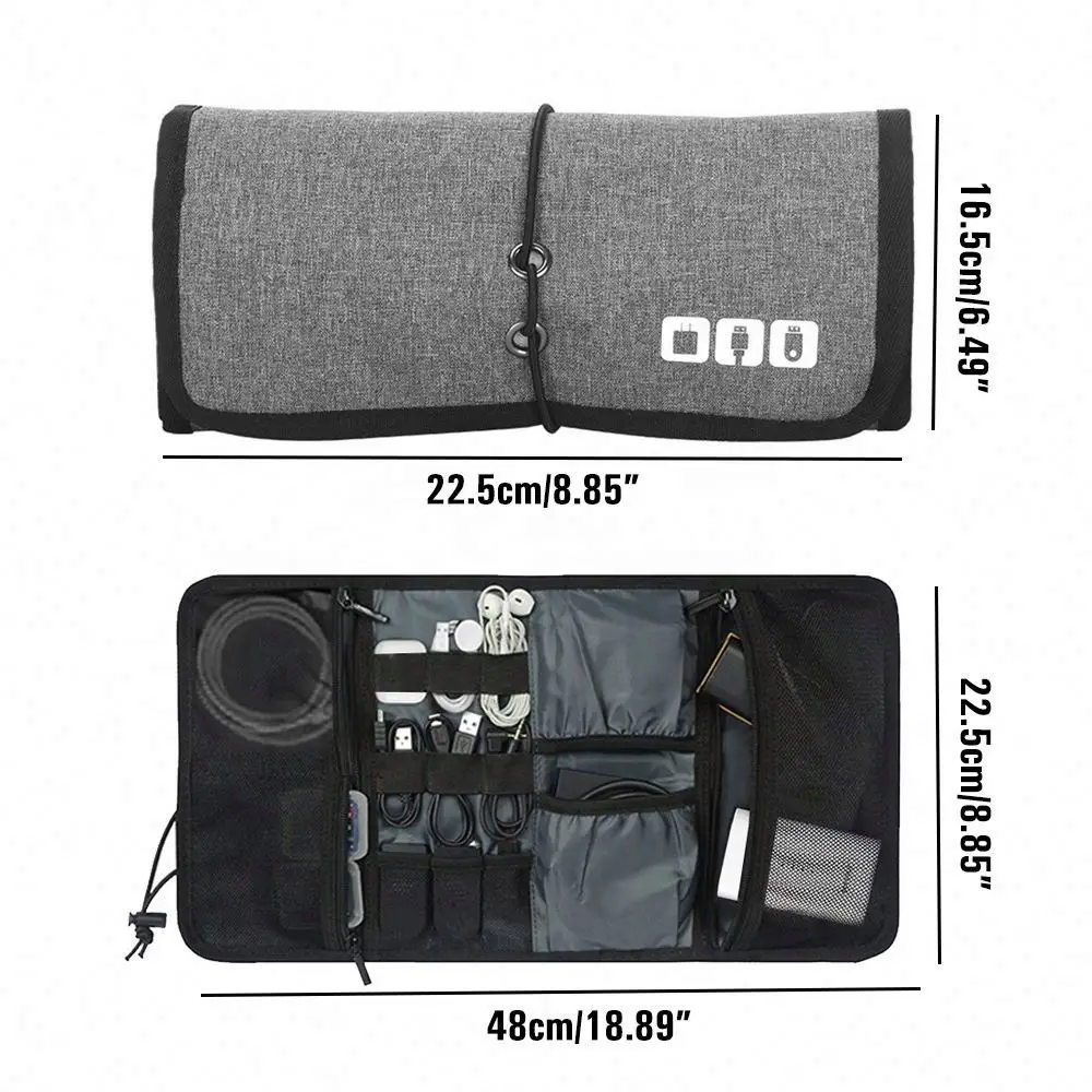 Multifunctional travel digital cable storage bag lightweight waterproof travel electronic accessories organizer